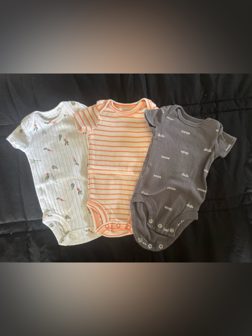 Carter's Baby One-Piece Lot - White, Orange, Gray